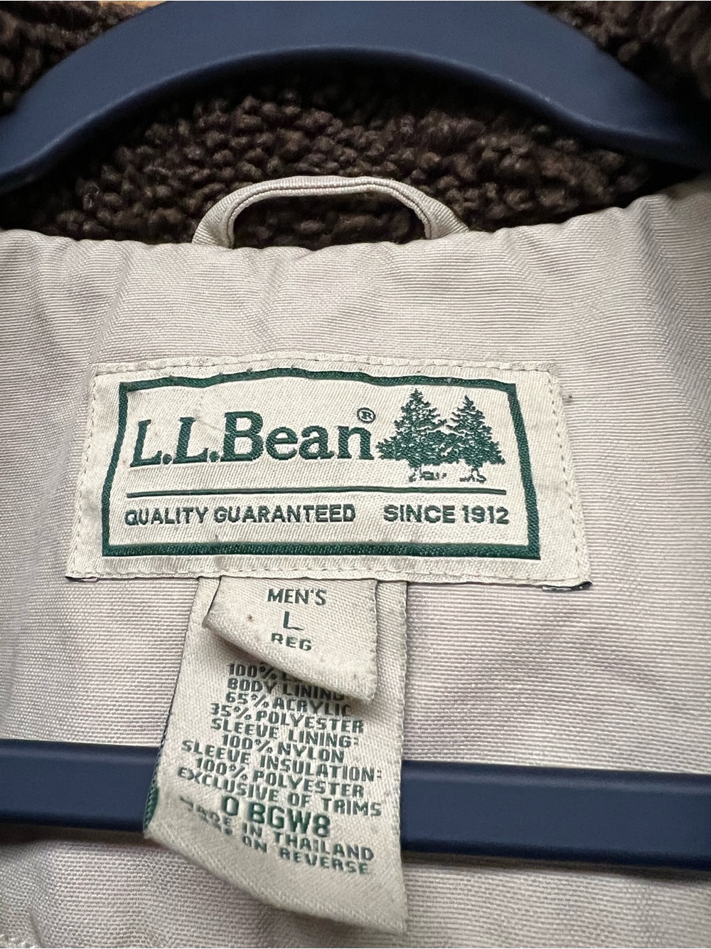 L.L. Bean Sherpa Lined Barn Chore Coat Men’s Size Large - Picture 4 of 10